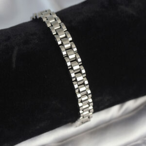 316L Çelik Gümüş Renk 7 mm Kalınlık Erkek Bileklik EB3765