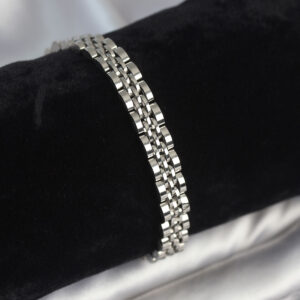 316L Çelik 7 mm Kalınlıkta Gümüş Renkli Erkek Bileklik EB3768