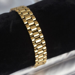 316L Çelik Gold Renk 12 mm Kalınlık Erkek Bileklik EB3776