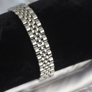 316L Çelik 12 mm Kalınlıkta Gümüş Renkli Erkek Bileklik EB3780